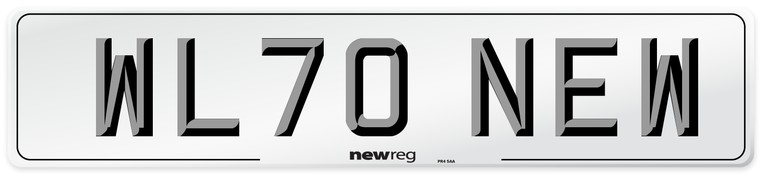 WL70 NEW Number Plate from New Reg